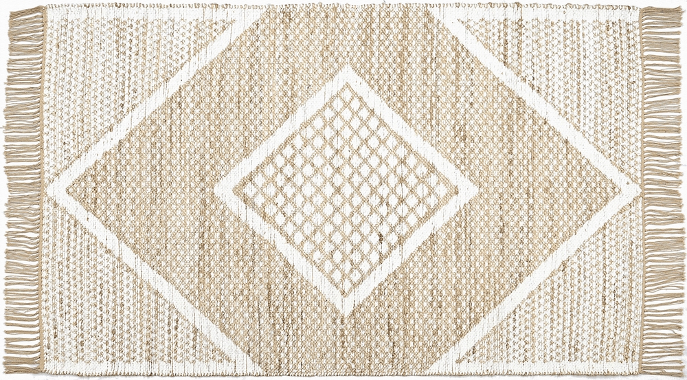 Braided and woven cotton rug