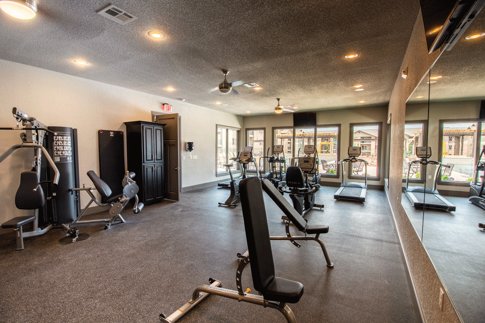 17th Place Apartment fitness center