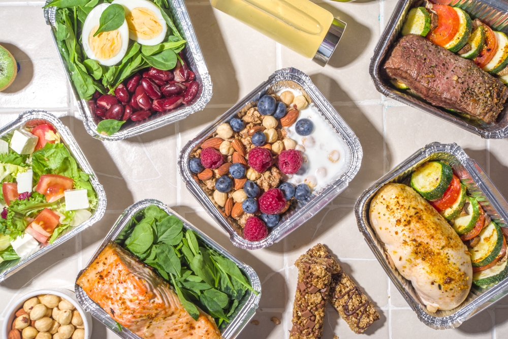 Meal prep in containers