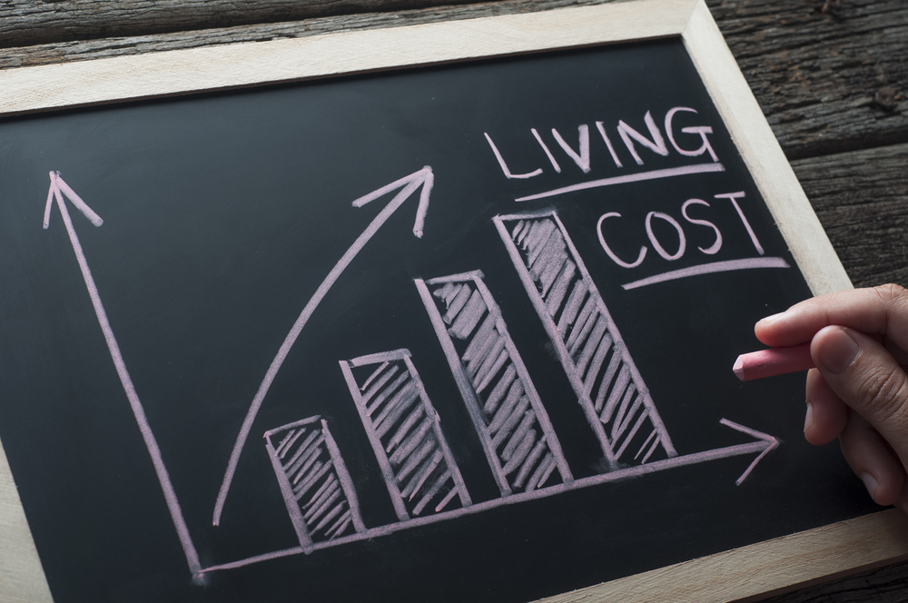 Joplin cost of living concept on chalkboard